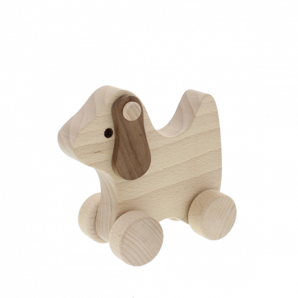 Schiebetier Hund aus Holz