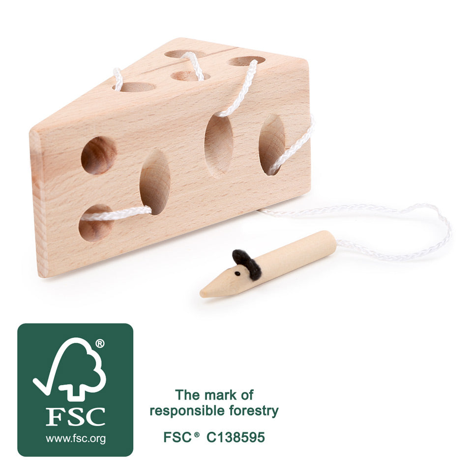 Fädelspiel Käse und Maus Small Foot