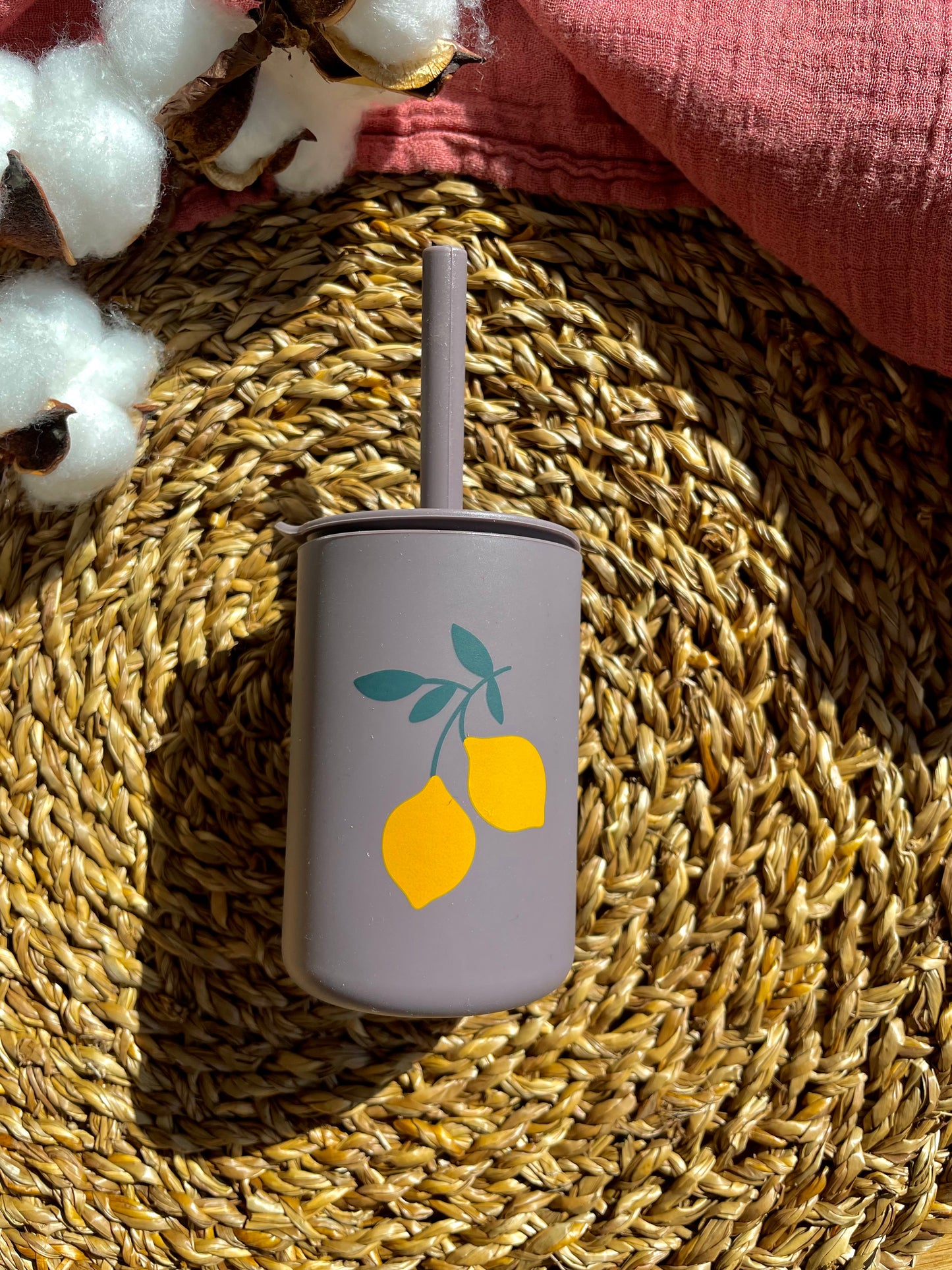 Trinkbecher mit Strohhalm Silikon Rammelaartje