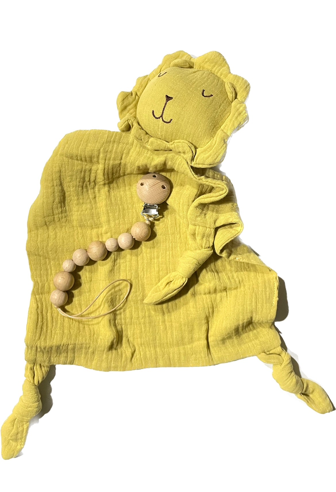 Set Baby Kuscheltuch & Schnullerkette