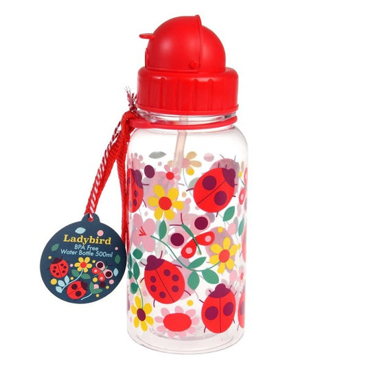 Trinkflasche mit Strohhalm Ladybug